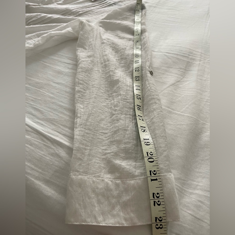 Chicos White Sheer Button-Up Blouse - Picture 16 of 16